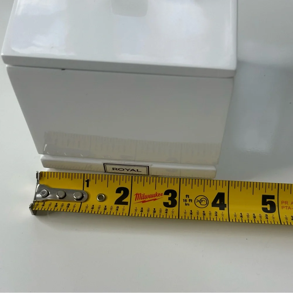 ROYAL multi purpose container BATHROOM VANITY any room storage WHITE with lid - Picture 3 of 8